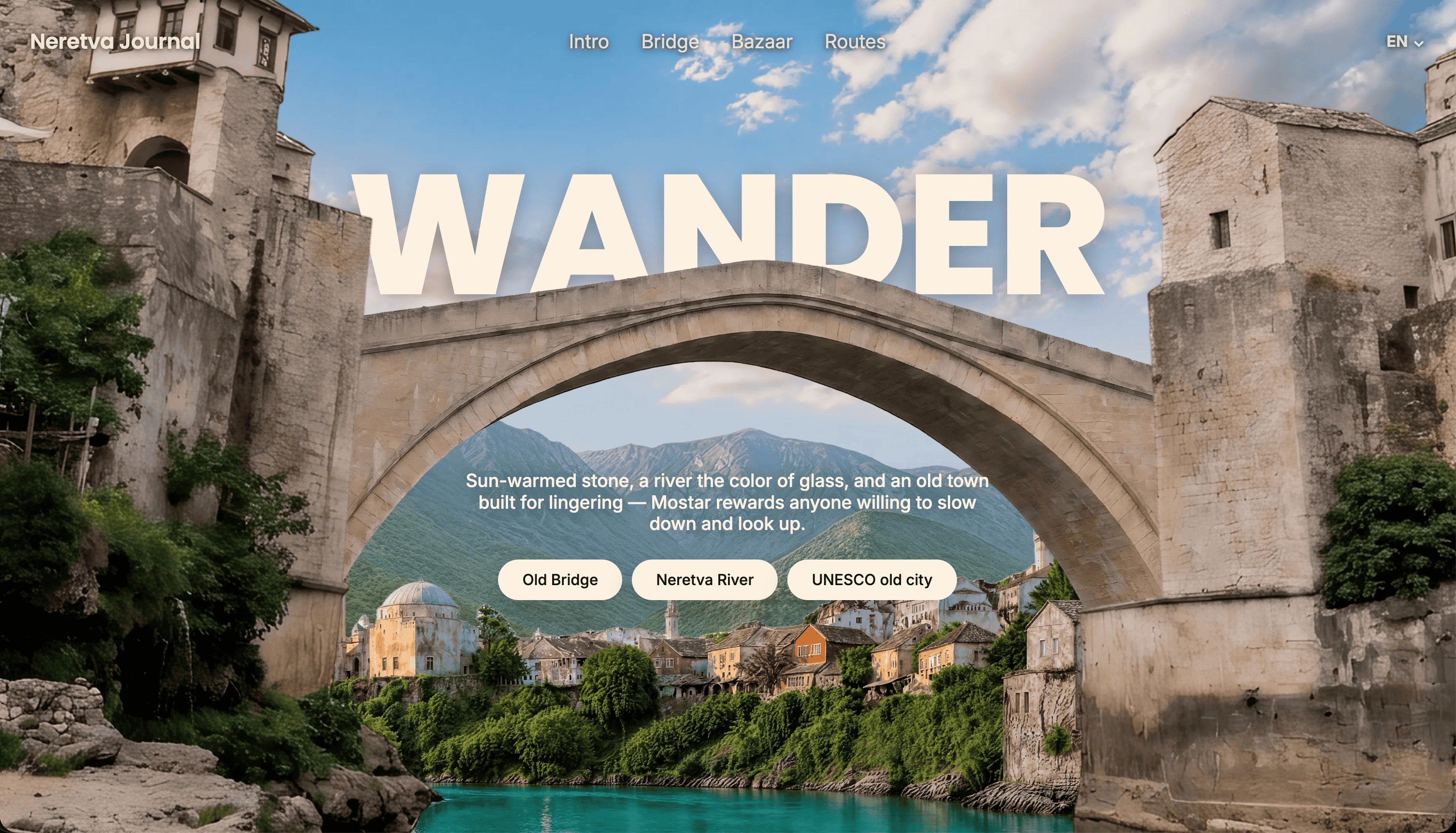 Wander - Cinematic Scroll Story