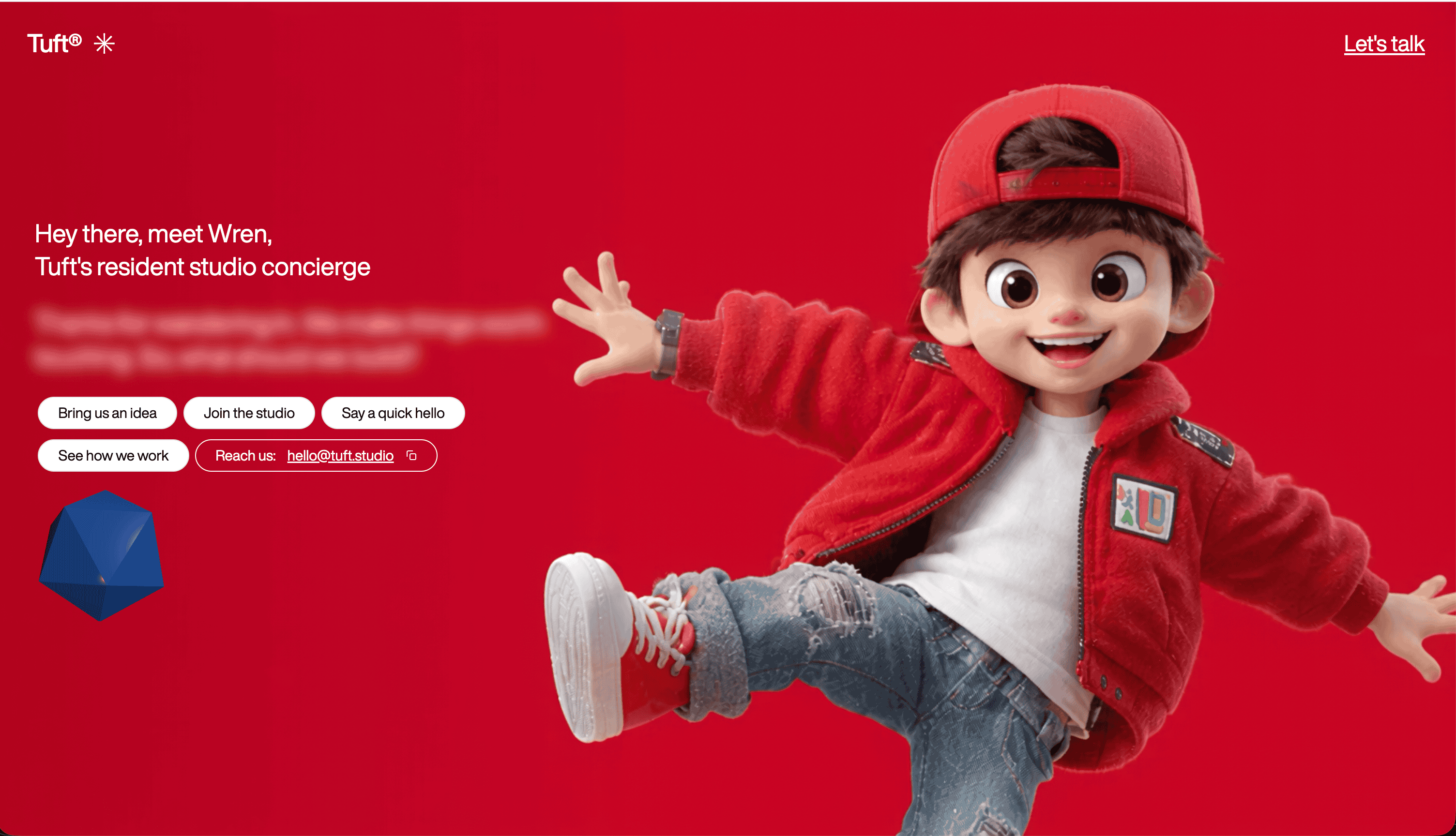 Tuft: Interactive Studio Landing Page